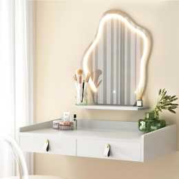 2 Drawers Artiss Dressing Table Floating LED White Daphne