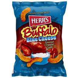 12 Pack x Herr's Buffalo Blue Cheese Flavoured Cheese Curls 170g