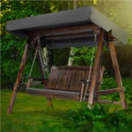ALFORDSON Wooden Swing Chair 3 Seater