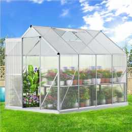 1.9x2.5x1.8M ALFORDSON Greenhouse Aluminium Polycarbonate Garden Storage Shed