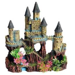 Aqua One Castle With River And Plant Ornament (36895)