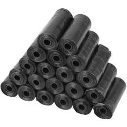75pcs Dog Clean Up Refill Black Bags (5 Rolls x 15pcs)