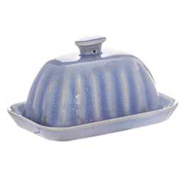 Ladelle Kitchen Butter Dish Marguerite Blue Stoneware product image