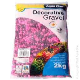 Aqua One Decorative Gravel Pink & Purple 7mm 2kg (10283PP)