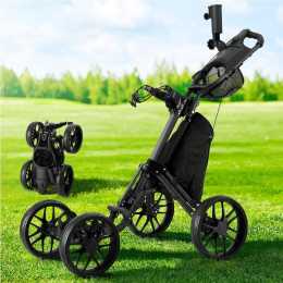1 pc Golf Buggy Foldable Trolley Everfit Golf Cart Wheels Umbrella Bottle Holder