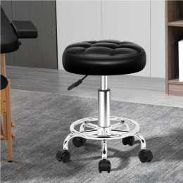 ALFORDSON Salon Stool Round Swivel Barber Hair Dress Chair Gas Lift Riley Black