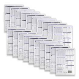 20pc Spirax P130 Grid Book A4 10mm 48-Pages Writing Notebook Stationery Red