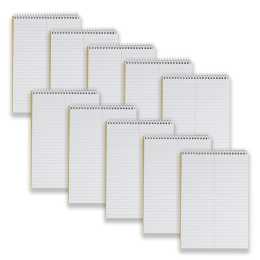 10pc Spirax 566A Stenographers Note Pad Notebook Stationery 200-Pages Yellow