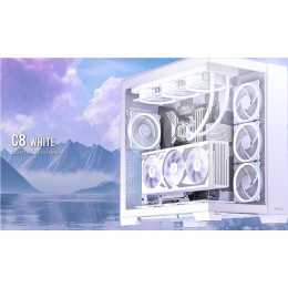 Antec C8 E-ATX mATX ITX Seamless Edge View Front and Side USB-C 4mm
