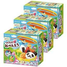 3x Kracie Popin' Cookin' DIY Bento Japanese Candy Confectionery Sweets Kit