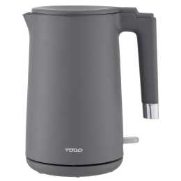 TODO 1.7L Electric Cordless Kettle Stainless Steel SUS304 Inner Jug - Grey