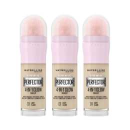 3 x Maybelline Instant Age Rewind Instant Perfector 4-In-1 Glow Makeup 20mL - 01 Light