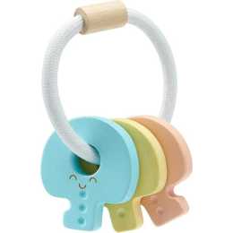 Plan Toys Key Rattle Pastel Kids/Childrens Interactive Play Fun Toy Playset 0M+