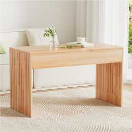 100CM Artiss Coffee Table Rectangle Fluted Side