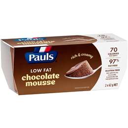 Pauls Low Fat Chocolate Mousse 62g x 2 pack