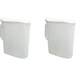 2x Homeleisure Plastic 4.5L Cereal Container Kitchen/Pantry Storage Clear/White