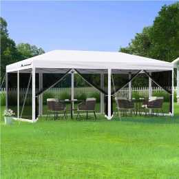 3x6m Gazebo ALFORDSON Pop Up Marquee Outdoor Tent Mesh Wall White