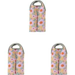 3x Splosh Picnic 23x37cm Spring Floral Wine Cooler Outdoor Insulated Bag/Carrier