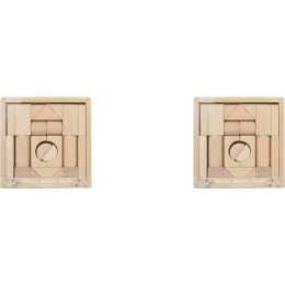 2x 22pc Kaper Kidz Natural Wooden Blocks Kids/Childrens Interactive Toy 12m+