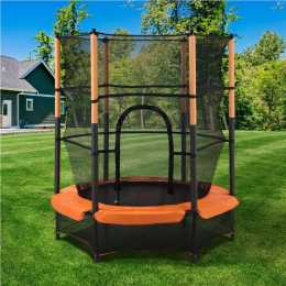 Mazam 55 Inch Trampoline Kids Trampolines Encosure Safety Net Round