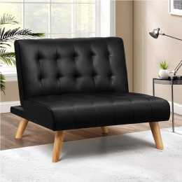 ALFORDSON Sofa Bed Single Chair Leather Black