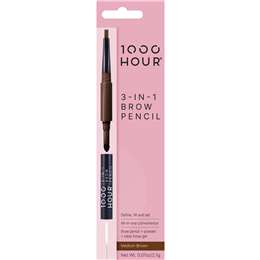 1000 Hour 3 In 1 Brow Pencil Medium Brown each