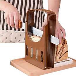 Foldable Bread Slicer Cutter for Homemade Bread - Kitchen Accessory product image