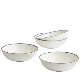 Royal Doulton Gordon Ramsay Maze Set of 4 Cereal Bowls Denim Line
