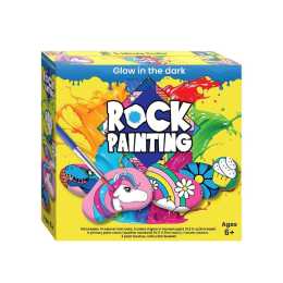 5 Minute Crafts Rock Painting Kit - With Glow In The Dark Paints - Transform A Simple River Rock Into A Colourful Lucky Charm