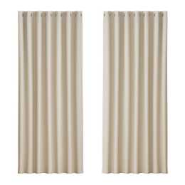 1 Pair Blockout Curtains Artiss Blackout Window Curtain Eyelet for Bedroom Living Room Home Decor 240x230cm - Beige