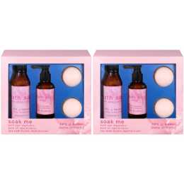 8pc Arome Ambiance Spa At Home Soak Me Body Bath Wash/Salt/Oil/Fizzers Set