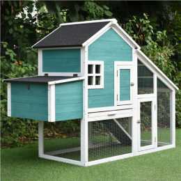PawHub 1.7m Wooden Chicken Coop Animal Cage Rabbit Hutch Nesting Box With Run