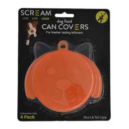 Scream Dog Food Can Cover Dishwasher Safe Assorted 4 Pack