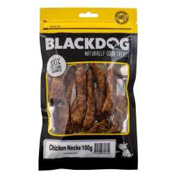 Blackdog Chicken Necks Natural Dog Chew Treats 100g