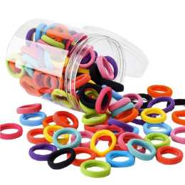 200Pcs Women Girls Hair Bands Ties Rope Rings Elastic Hairband Ponytail Holder