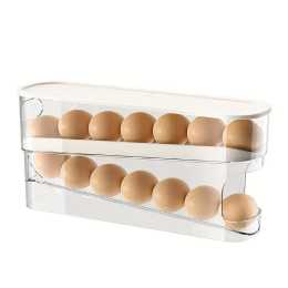Household Slide Anti-drop Egg Box Refrigerator Door Automatic Rolling Egg Box product image