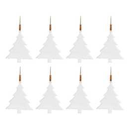 8x LVD Hanging Tree Wooden Ornament Home/Lounge Christmas Decor White Large