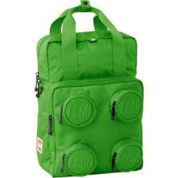 Lego Brick 2x2 Backpack School/Office Zippered Bag Unisex 37cm Bright Green