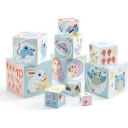 Djeco Babybloki Stacking Blocks Kids/Children Educational Fun Play Toy 12m+