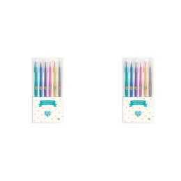 12pc Djeco Glitter Colourful Gel Pens Writing/Drawing Kit Kids/Children 3y+