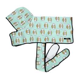 Annabel Trends Hot Dog Beach Hoodie Towel Accessory for Dogs Bone Burger Med