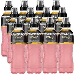 Powerade Strawberry & Lemon ION4 Sports Drink Electrolytes 600ml Pack 12 Carton Bulk