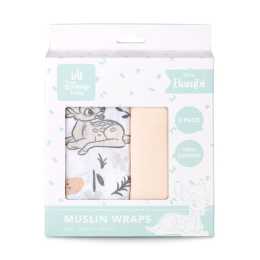 2pc Disney Bambi Baby/Kids Cotton Muslin Wrap 100x100cm Swaddle Blanket