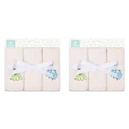 6pc Disney Princesses Baby/Kids Cotton Bath Washers/Washcloth 25x25cm Washable
