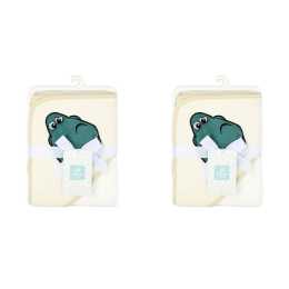 2PK Disney Toy Story Rex Baby/Kids Cotton Character Hooded Bath Towel 76x76cm