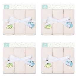 12pc Disney Princesses Baby/Kids Cotton Bath Washers/Washcloth 25x25cm Washable