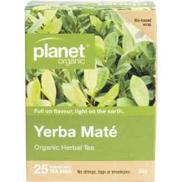 PLANET ORGANIC Herbal Tea Bags Yerba Mate 25