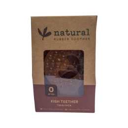 Natural Rubber Soother Fish Teether Twin Pack