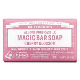 Dr Bronner's Pure Castile Magic Bar Soap Cherry Blossom 140g