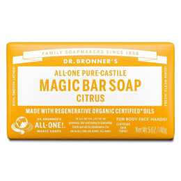 Dr Bronner's Pure Castile Magic Bar Soap Citrus 140g